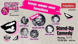 BESTE Stand-Up Comedy - Stand up 19:30 Uhr in der BESTE Bar im Wedding direkt am Leopoldplatz