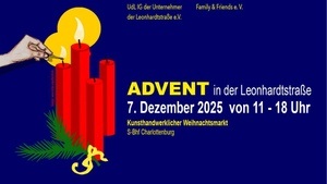 7. Dezember: Kunsthandwerklicher ADVENT am verkaufsoffenen Sonntag in der Charlottenburger Leonhardtstraße