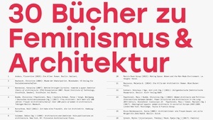 30 Bücher. 30 Jahre. Ein Abend der feministischen Architekturliteratur.