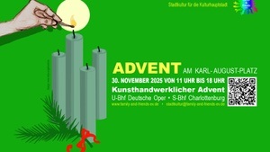 30. November: Kunsthandwerklicher ADVENT am Charlottenburger Karl-August-Platz