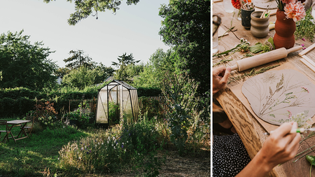 Summer clay date in a garden