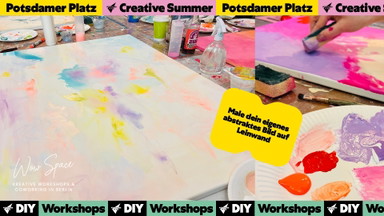 Abstrakte Malerei mit Acrylfarben (Abstract painting with acrylic paints) | Creative Summer Potsdamer Platz