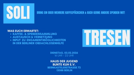 Soli Tresen für Berliner Obdachlosenhilfe