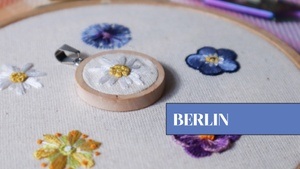 Embroider Tiny Flowers & Turn One into a Pendant in Berlin