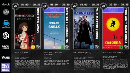 SHB OPEN AIR KINO - Sommervorstellungen (SEPTEMBER)