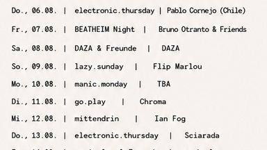 electronic.thursday mit Pablo Cornejo (Chile)