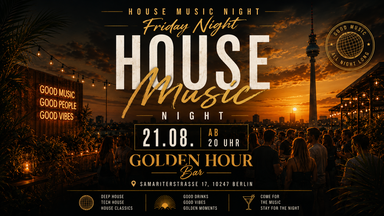 HOUSE MUSIC NIGHT @GoldenHourBar