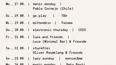 manic.monday mit Pablo Cornejo (Chile)