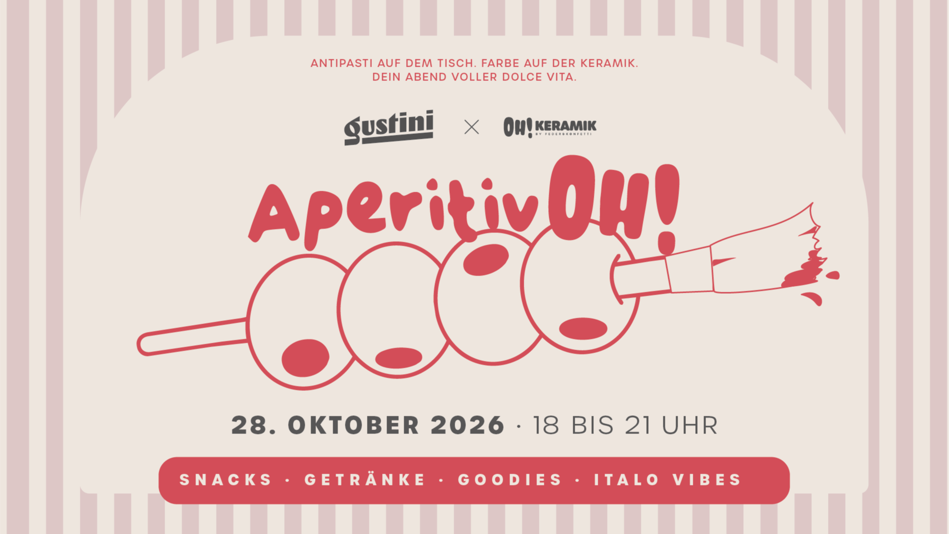 AperitivOH! – Antipasti trifft Keramik on 28.10.2026 in Leipzig ...