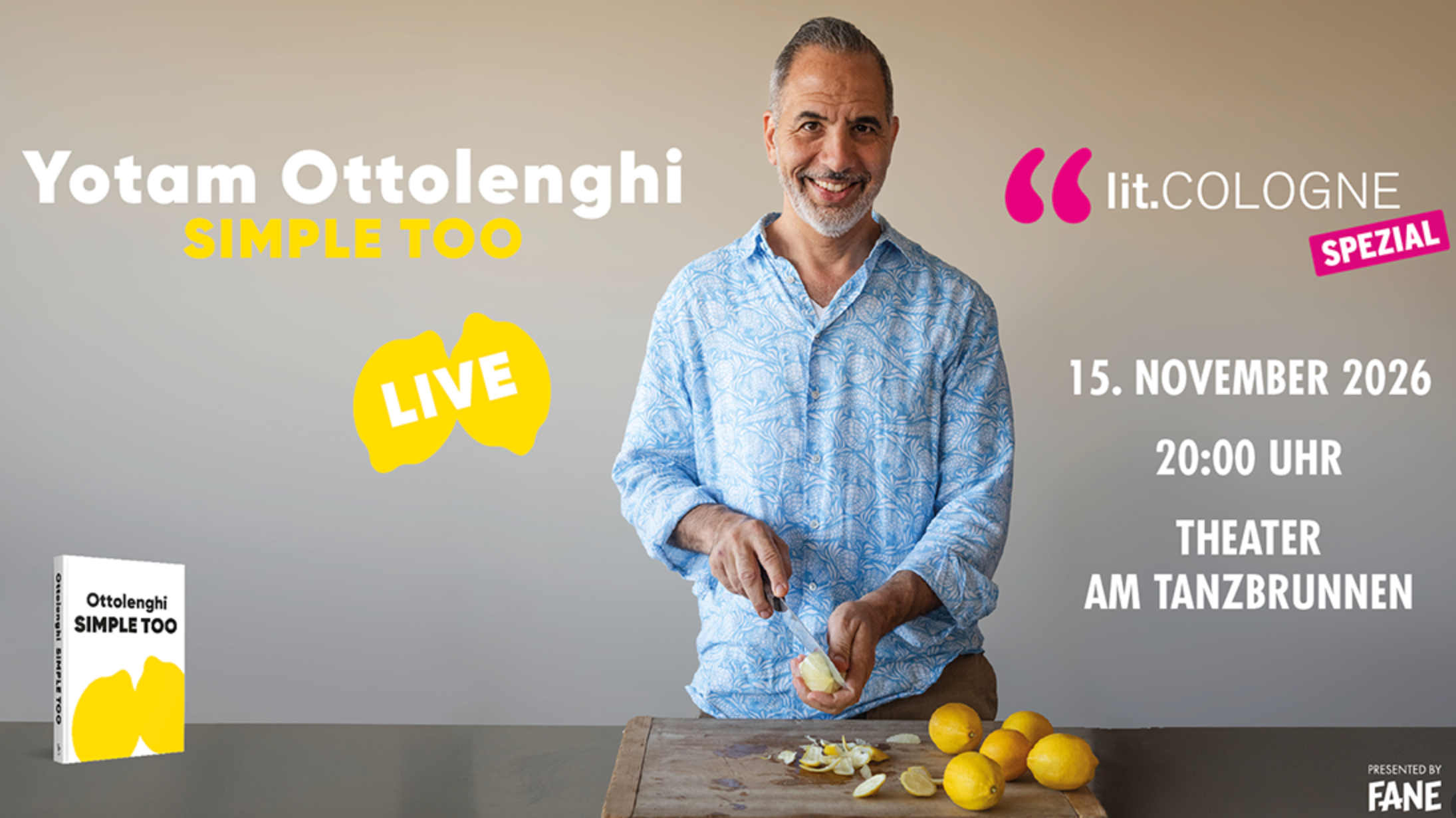 ZUSATZVERANSTALTUNG: Yotam Ottolenghi: SIMPLE TOO live am 15.11.2026 in ...