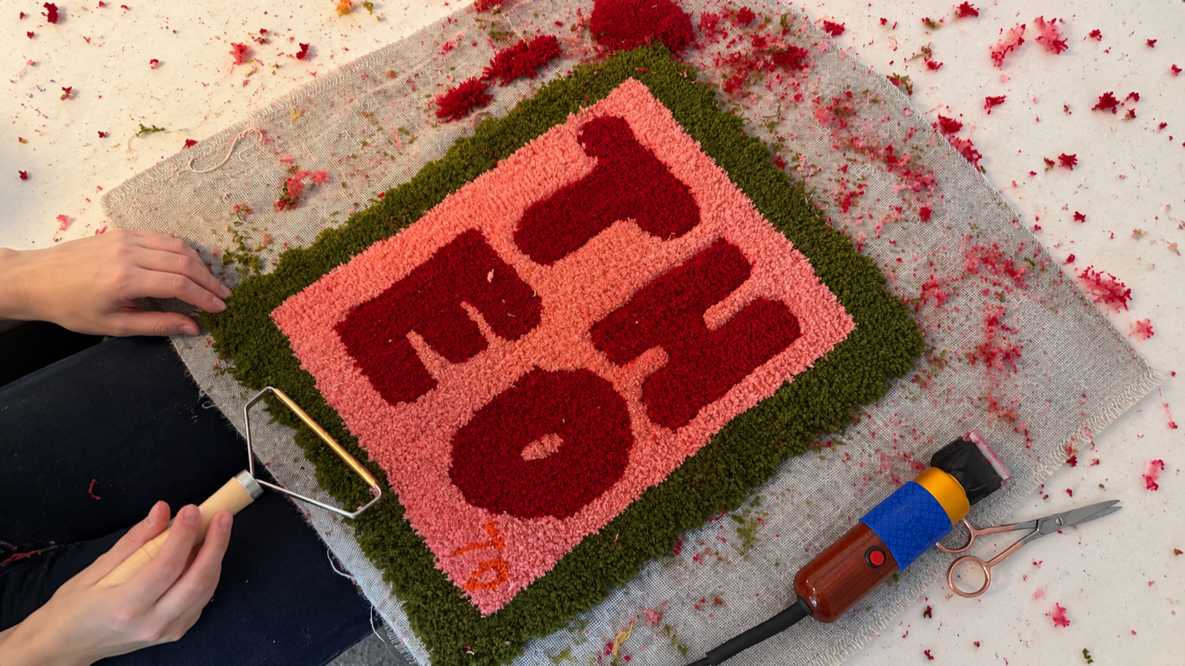 Tufting Workshop Augsburg: Gestalte einen 40x50 cm Teppich am 22.11. ...